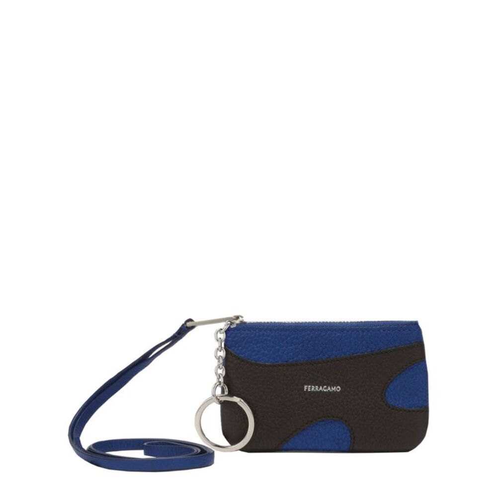 Ferragamo Cut-Out Leather Card Holder Mens